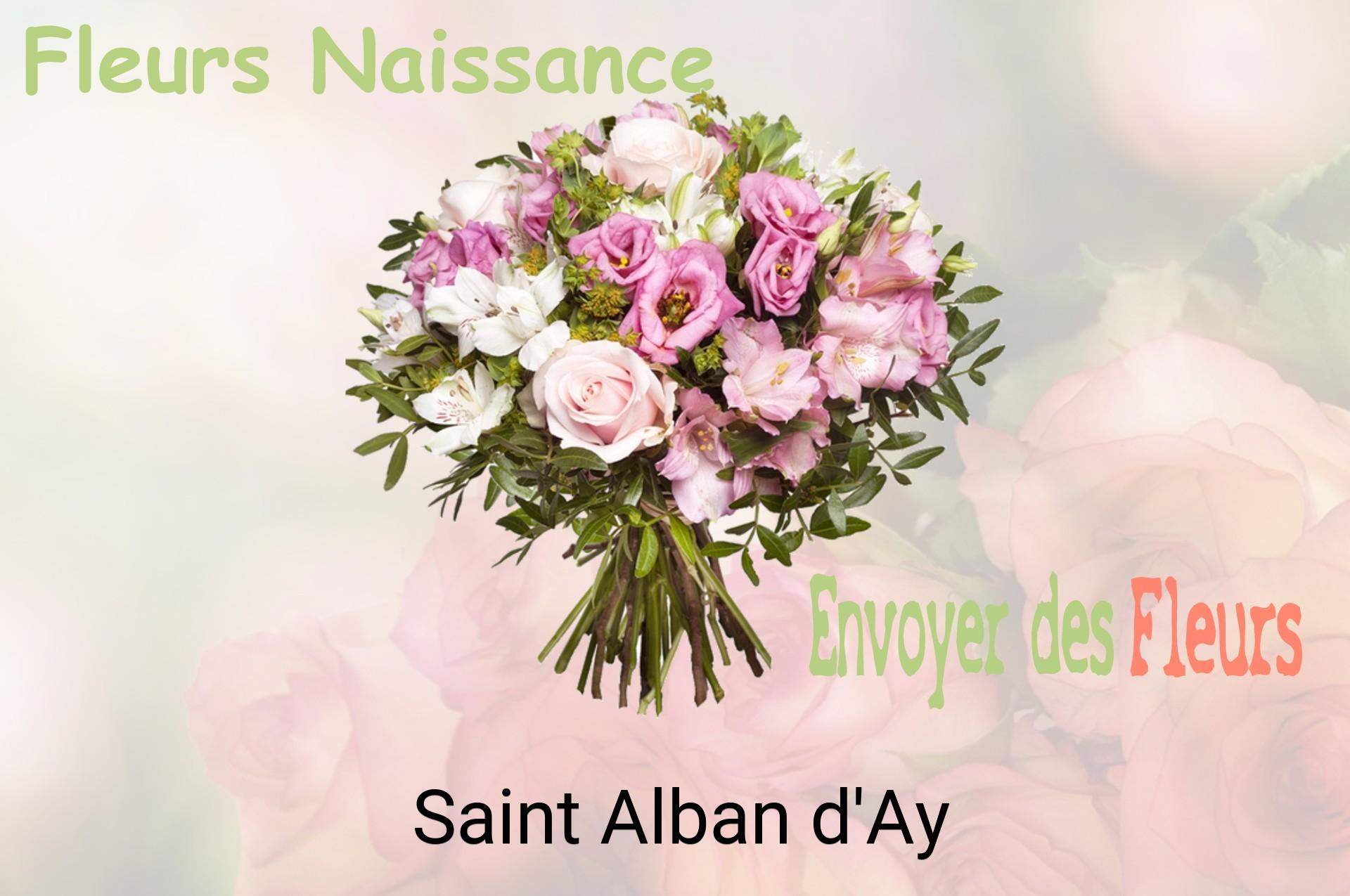 Bouquet de fleurs de naissance livré à Saint-Alban-d'Ay